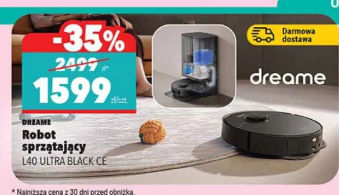 Robot sprzątający L40 ULTRA BLACK CE promocja w Biedronka