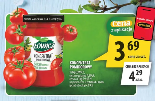Koncentrat pomidorowy Łowicz promocja w Arhelan