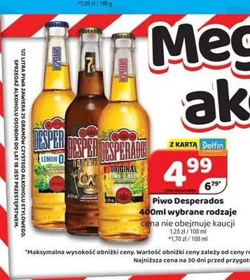 Piwo Desperados Original promocja w Delfin