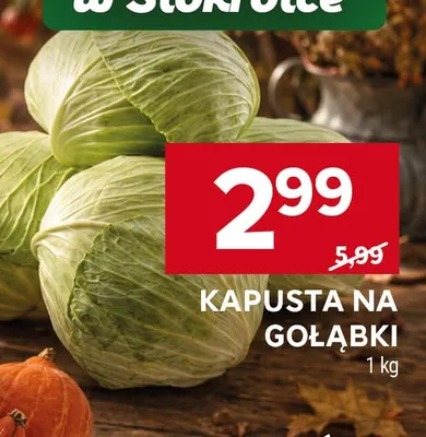 Kapusta na gołąbki promocja w Stokrotka