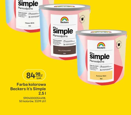 Farba kolorowa It's Simple plamoodporna promocja w Castorama