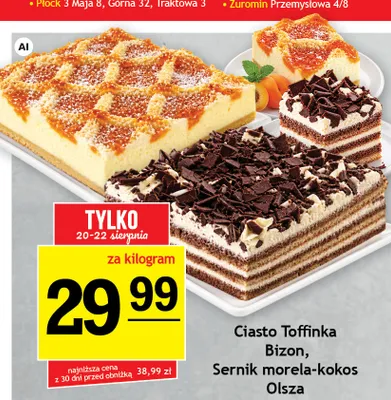 Ciasto Toffinka Bizon promocja w Gram Market