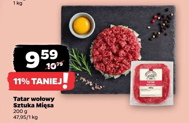Tatar wołowy Sztuka Mięsa promocja w Netto