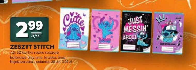Zeszyt Stitch A5 promocja w Stokrotka