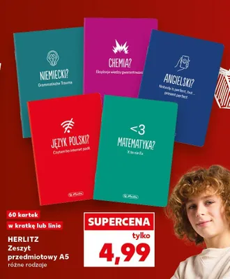 Zeszyt przedmiotowy A5 Herlitz Matematyka promocja w Kaufland