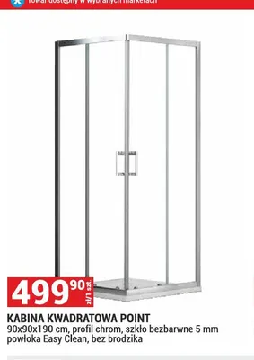 Kabina kwadratowa Point promocja w Merkury Market