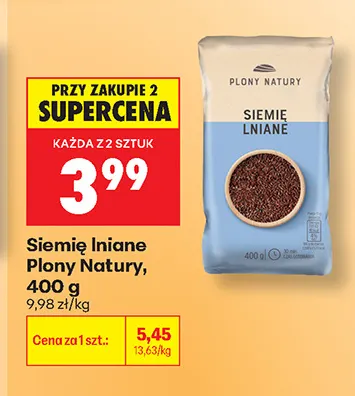 Siemię lniane Plony Natury promocja w Biedronka