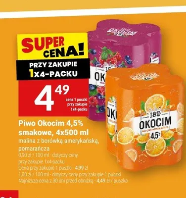 Piwo Okocim 4,5% smakowe promocja w Twój Market