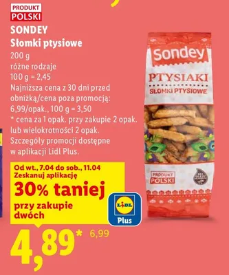 Słomki ptysiowe Sondey promocja w Lidl