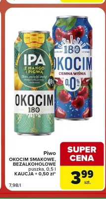 Piwo Okocim IPA z mango i pigwą promocja w Carrefour Market