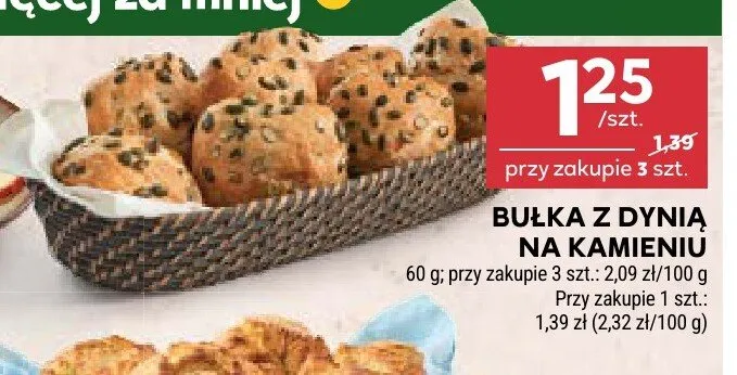 Bułka z dynią na kamieniu promocja w Stokrotka