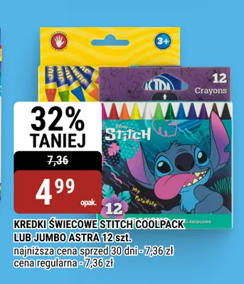 Kredki świecowe Stitch Coolpack promocja w bi1