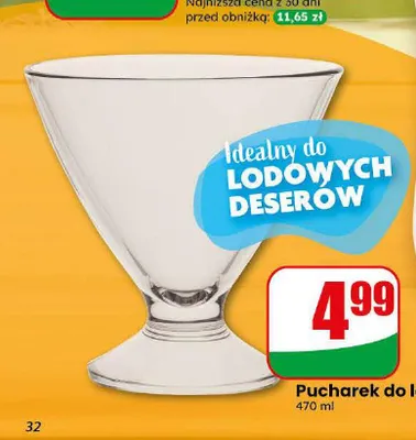 Pucharek do lodów 470 ml promocja w Dino