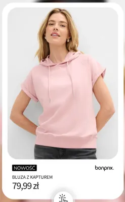 Bluza z kapturem Bonprix promocja w bonprix