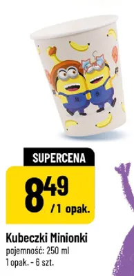 Kubeczki Minionki 250ml 6-pak promocja w POLOmarket