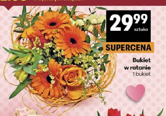 Bukiet w ratanie promocja w Delikatesy Centrum