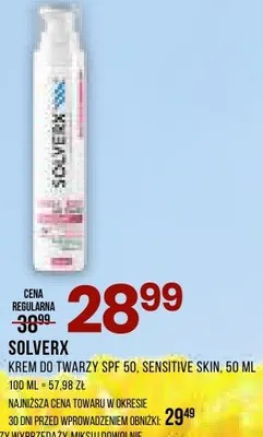 Krem do twarzy SPF 50, Sensitive Skin promocja w Drogerie Natura