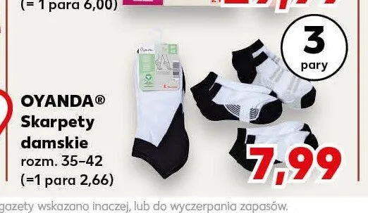 Skarpety damskie OYANDA 3-pak promocja w Kaufland