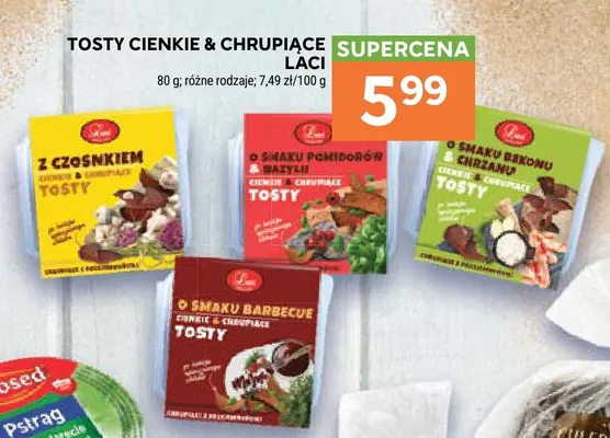 Tosty cienkie & chrupiące o smaku barbecue Laci promocja w Stokrotka