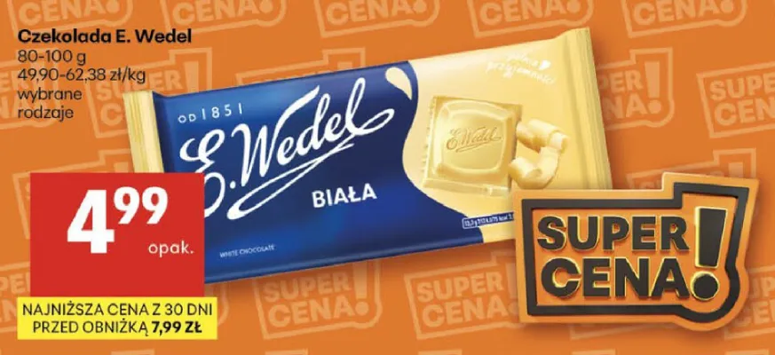 Czekolada biała promocja w Delikatesy Centrum