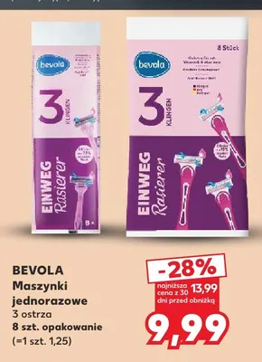 Maszynki jednorazowe Bevola 3 ostrza promocja w Kaufland