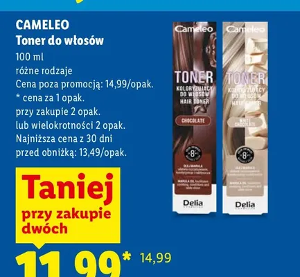 Toner do włosów Cameleo Chocolate promocja w Lidl