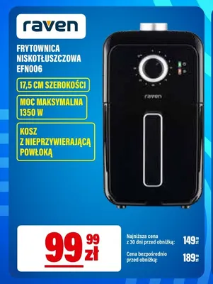 Frytownica niskotłuszczowa EFN006 Raven promocja w RTV EURO AGD