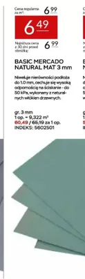 Podkład pod panele BASIC MERCADO NATURAL MAT 3mm promocja w Abra Meble