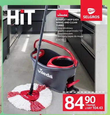Komplet mop Easy Wring and Clean Turbo Vileda promocja w Selgros