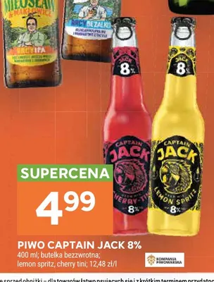 Piwo Captain Jack Cherry Tini promocja w Stokrotka