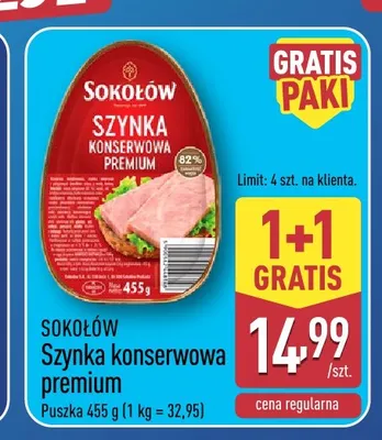 Szynka konserwowa premium Sokołów promocja w Aldi