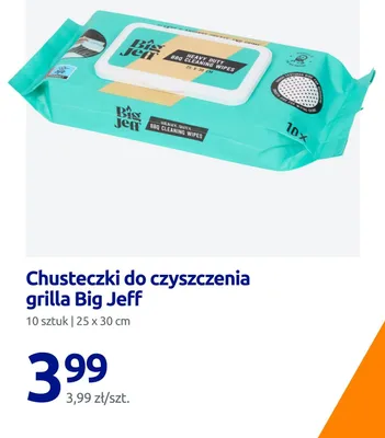 Chusteczki do czyszczenia grilla Big Jeff Heavy Duty BBQ Cleaning Wipes 25x30cm promocja w Action