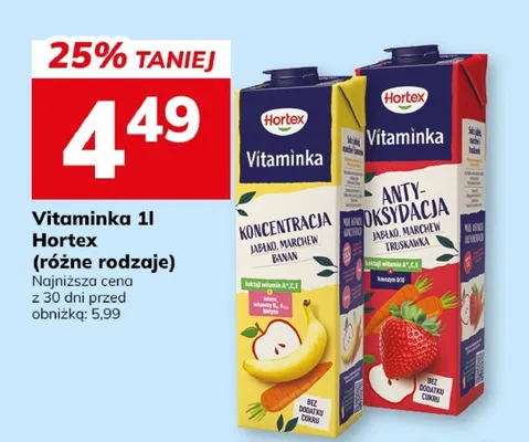 Witaminka 1l (różne rodzaje) promocja w Hitpol
