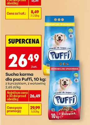 Sucha karma dla psa z kurczakiem, z wołowiną promocja w Biedronka