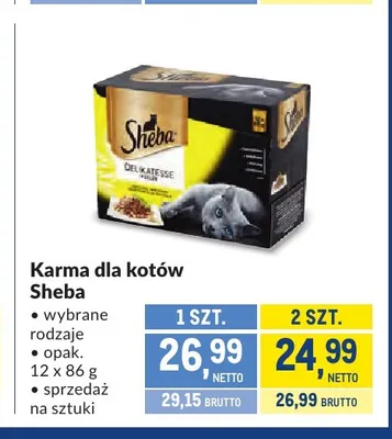 Karma dla kotów Sheba 12-pak promocja w Makro