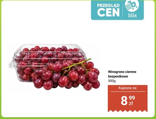 Winogrono ciemne bezpestkowe promocja w Dino