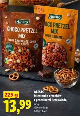 Mieszanka orzechów z precelkami i czekoladą promocja w Lidl