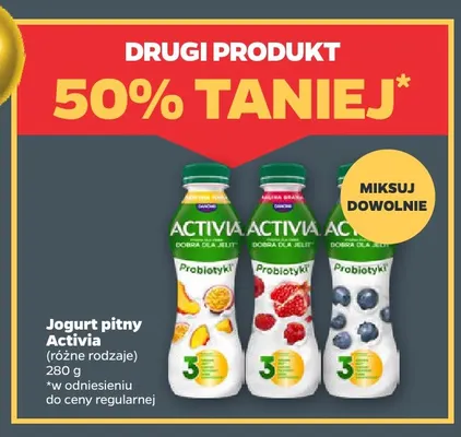 Jogurt pitny Activia mango marakuja promocja w Netto