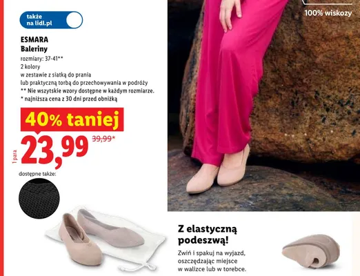 Baleriny ESMARA promocja w Lidl