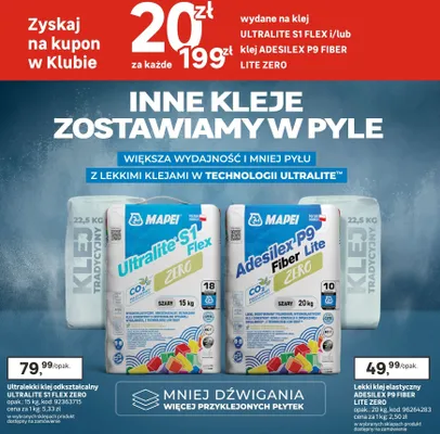 Klej elastyczny ADESILEX P9 FIBER LITE ZERO promocja w Leroy Merlin