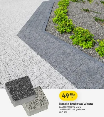 Kostka brukowa westa szara promocja w Castorama