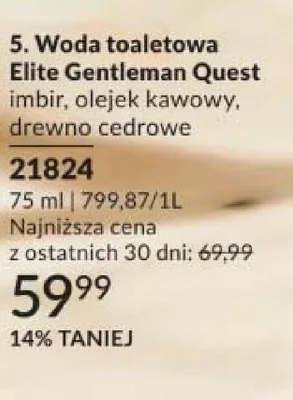 Woda toaletowa Elite Gentleman Quest promocja w AVON