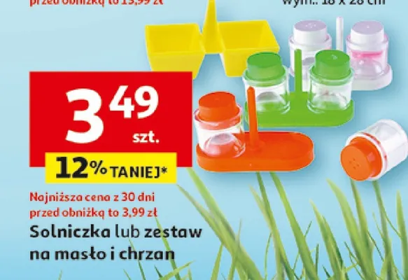 Solniczka lub zestaw na masło i chrzan promocja w Auchan