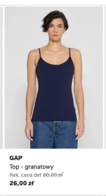 Top damski GAP granatowy promocja w Lounge by Zalando