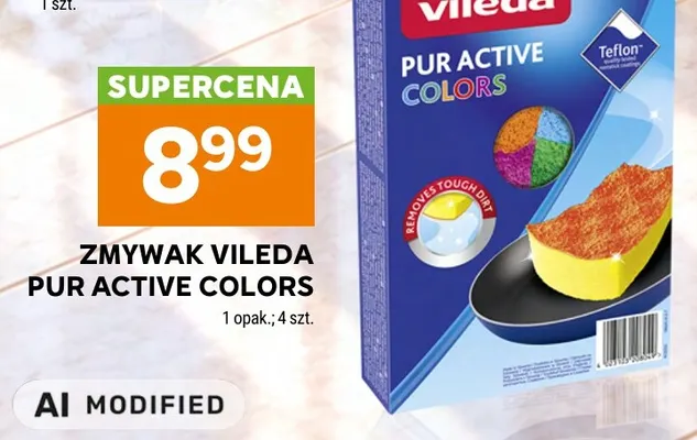 Zmywak Vileda Pur Active Colors promocja w Stokrotka