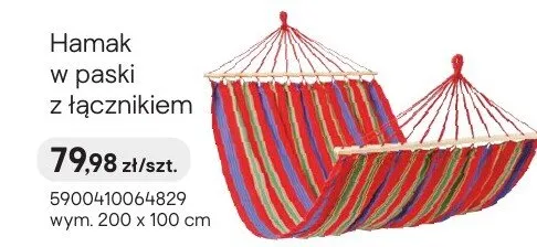 Hamak w paski z łącznikiem promocja w Castorama