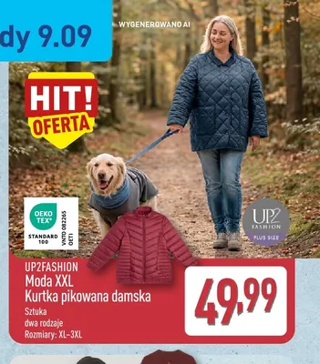 Kurtka pikowana damska UP2FASHION Moda XXL granatowa promocja w Aldi
