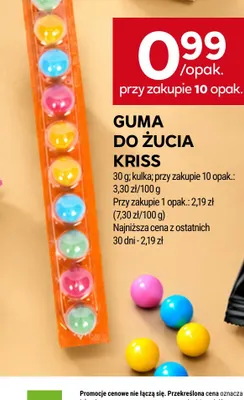 Guma do żucia Kriss kulka promocja w Stokrotka