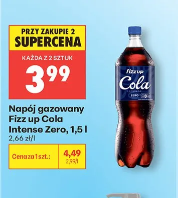 Napój gazowany Fizz up Cola Intense Zero promocja w Biedronka