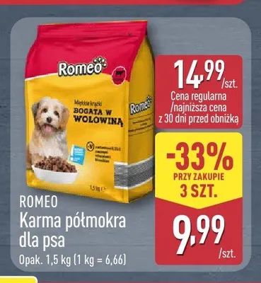 Karma półmokra dla psa Romeo promocja w Aldi